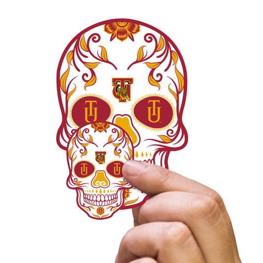 Tuskegee Golden Tigers - 5 Sugar Skull Logo Minis (Mixed Sizes) - Official NCAA - Reusable Vinyl Decals