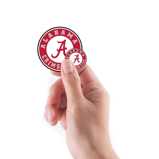 Alabama Crimson Tide - 5 Logo Minis (Mixed Sizes) - Official NCAA - Reusable Vinyl Decals