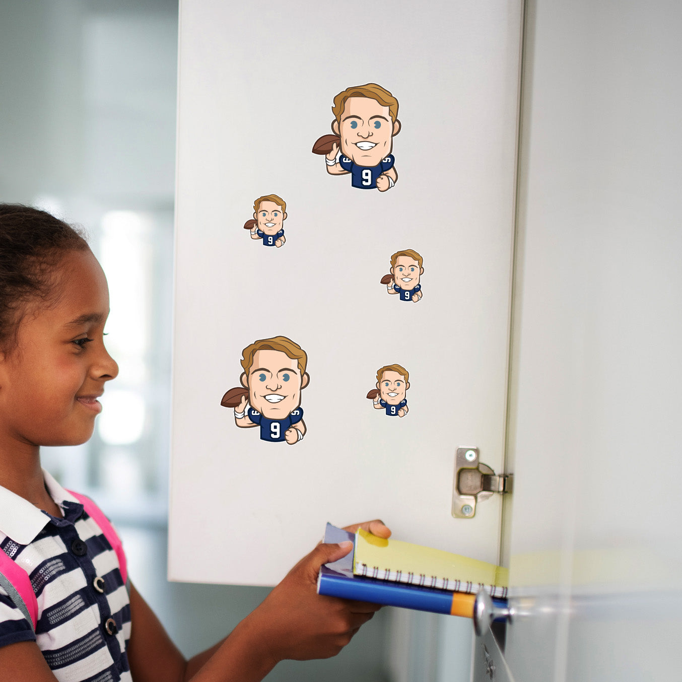 Matthew Stafford - 5 Emoji Minis (Mixed Sizes) - Official NFLPA - Los Angeles Rams - Reusable Vinyl Decals