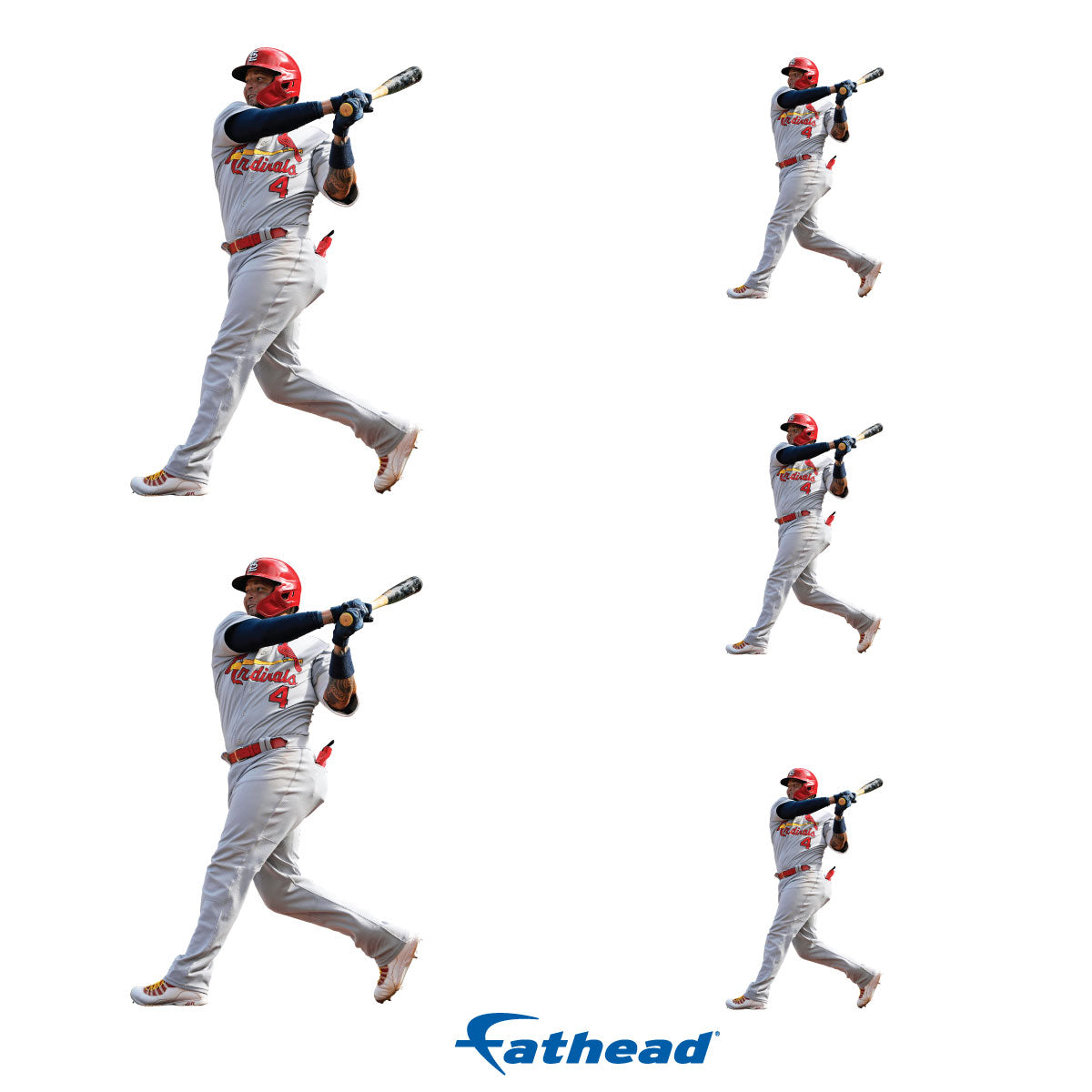 Yadier Molina - 5 Player Minis (Mixed Sizes) - Official MLB - St. Louis Cardinals - Reusable Vinyl Decals