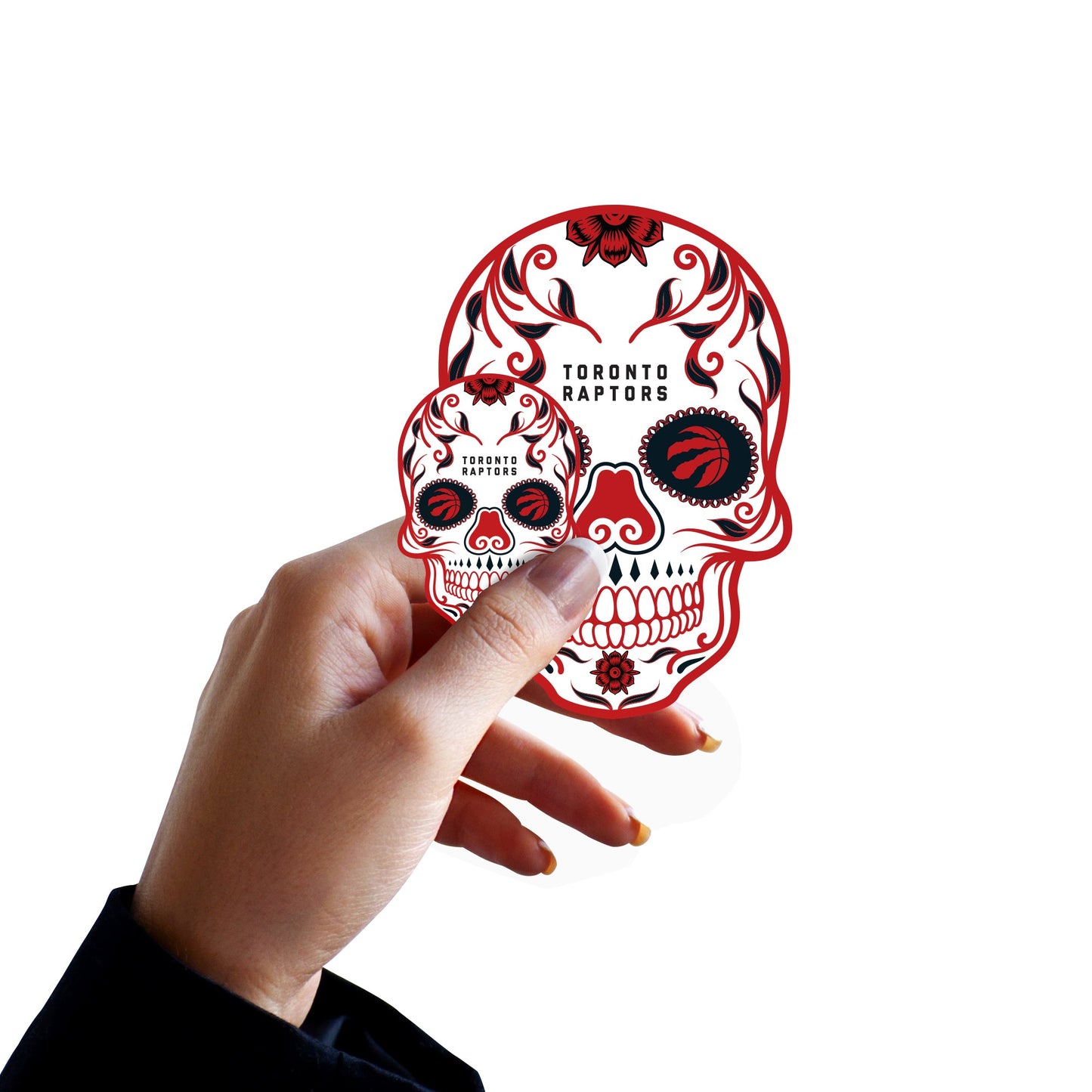 Toronto Raptors - 5 Sugar Skull Logo Minis (Mixed Sizes) - Official NBA - Reusable Vinyl Decals