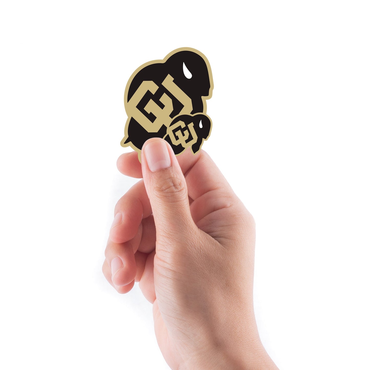 U of Colorado - 5 Logo Minis (Mixed Sizes) - Official NCAA - Colorado Buffaloes - Reusable Vinyl Decals