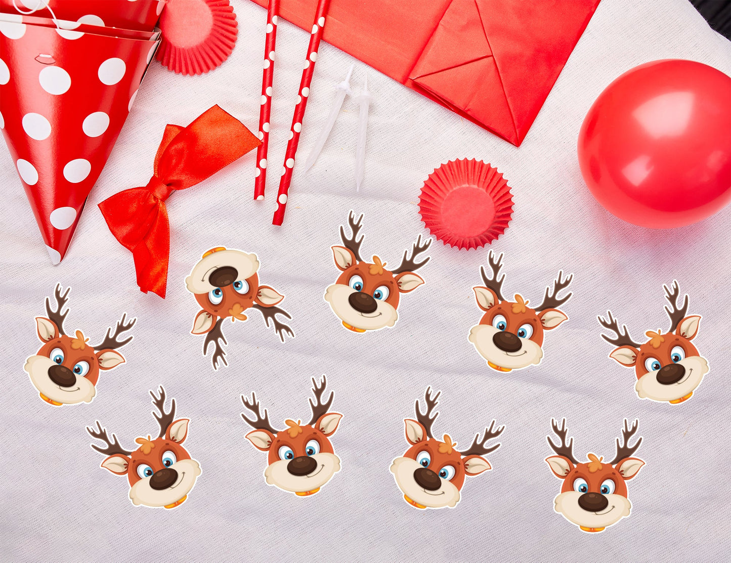 Rudolph - 1 Big Head Minis - Christmas - Official - Cardstock Cutouts