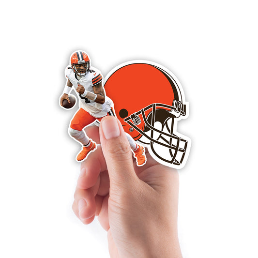 Deshaun Watson - 5 Minis (Mixed Sizes) - Official NFL - Cleveland Browns - Reusable Vinyl Decals