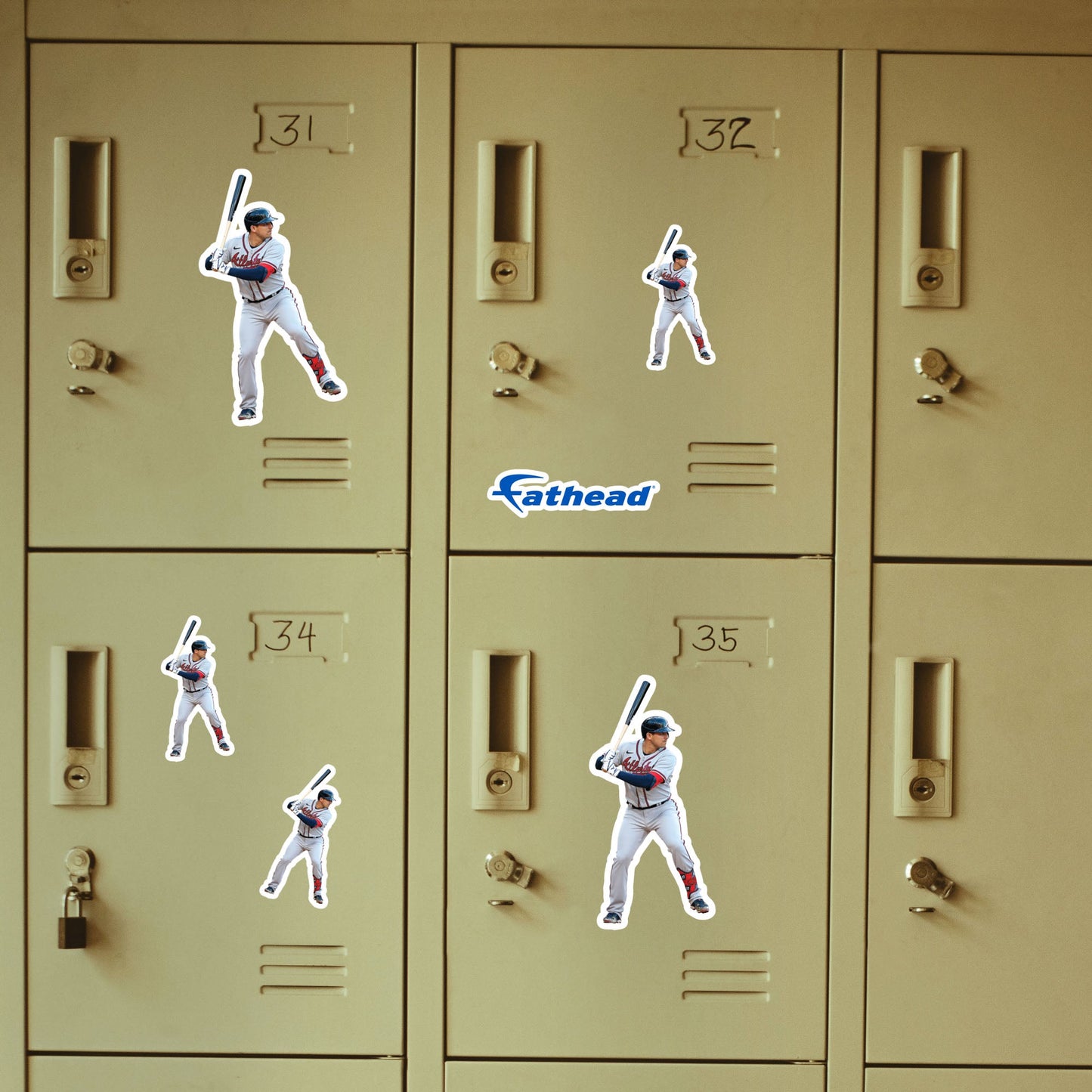 Austin Riley - 5 Player Minis (Mixed Sizes) - Official MLB - Atlanta Braves - Reusable Vinyl Decals