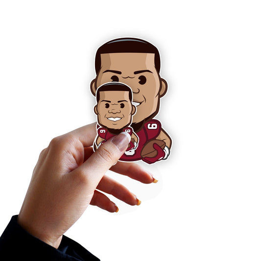 James Conner - 5 Emoji Minis (Mixed Sizes) - Official NFLPA - Arizona Cardinals - Reusable Vinyl Decals