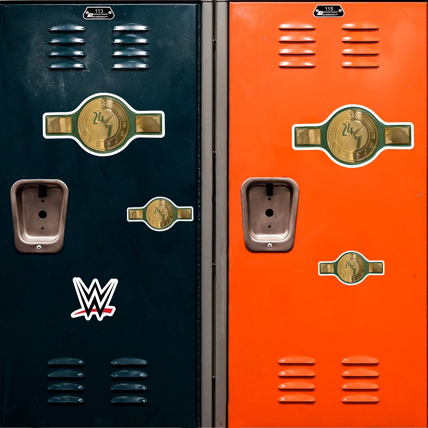 24/7 Title - 5 Minis (Mixed Sizes) - Official WWE - Reusable Vinyl Decals