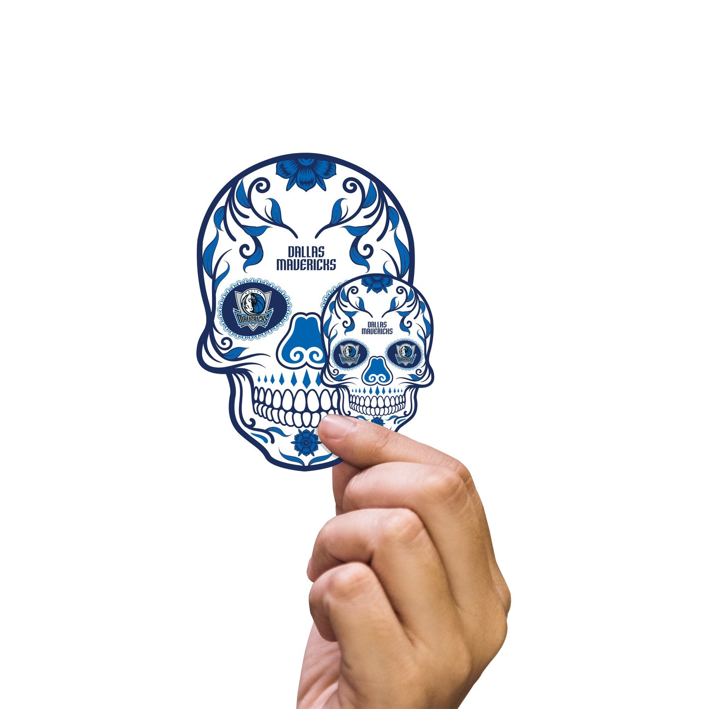 Dallas Mavericks - 5 Sugar Skull Logo Minis (Mixed Sizes) - Official NBA - Reusable Vinyl Decals