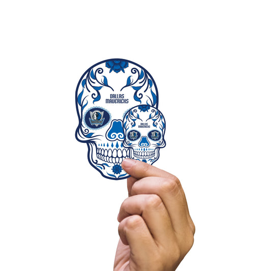 Dallas Mavericks - 5 Sugar Skull Logo Minis (Mixed Sizes) - Official NBA - Reusable Vinyl Decals