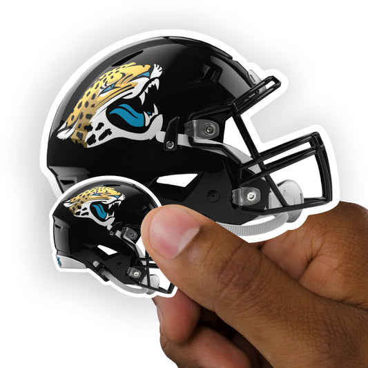 Jacksonville Jaguars - 5 Helmet Minis (Mixed Sizes) - Official NFL - Reusable Vinyl Decals