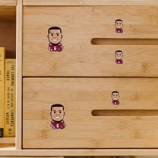 James Conner - 5 Emoji Minis (Mixed Sizes) - Official NFLPA - Arizona Cardinals - Reusable Vinyl Decals