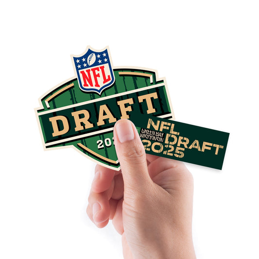 2025 Draft - 5 Logo Minis (Mixed Sizes) - Official NFL - Reusable Vinyl Decals