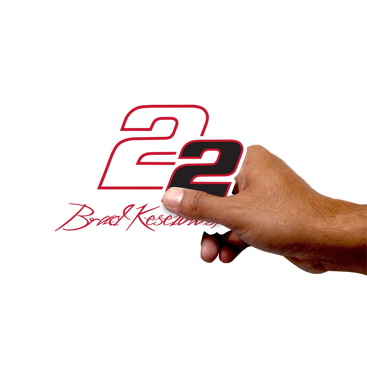 Brad Keselowski - 5 Logo Minis (Mixed Sizes) - Official NASCAR - Reusable Vinyl Decals