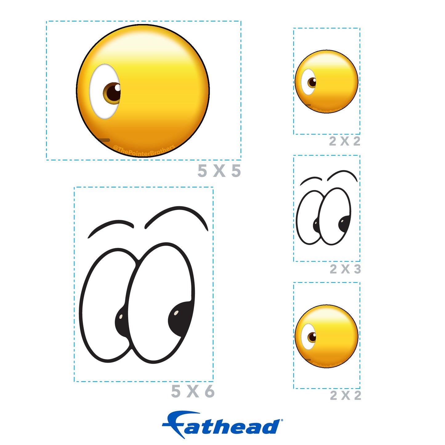 The Pointer Brothers - 5 Logo Minis (Mixed Sizes) - Officially Licensed - Reusable Vinyl Decals #2