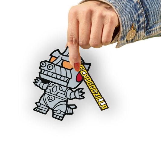 Godzilla - 5 Deformed Minis (Mixed Sizes) - Official Toho - Mechagodzilla - Reusable Vinyl Decals