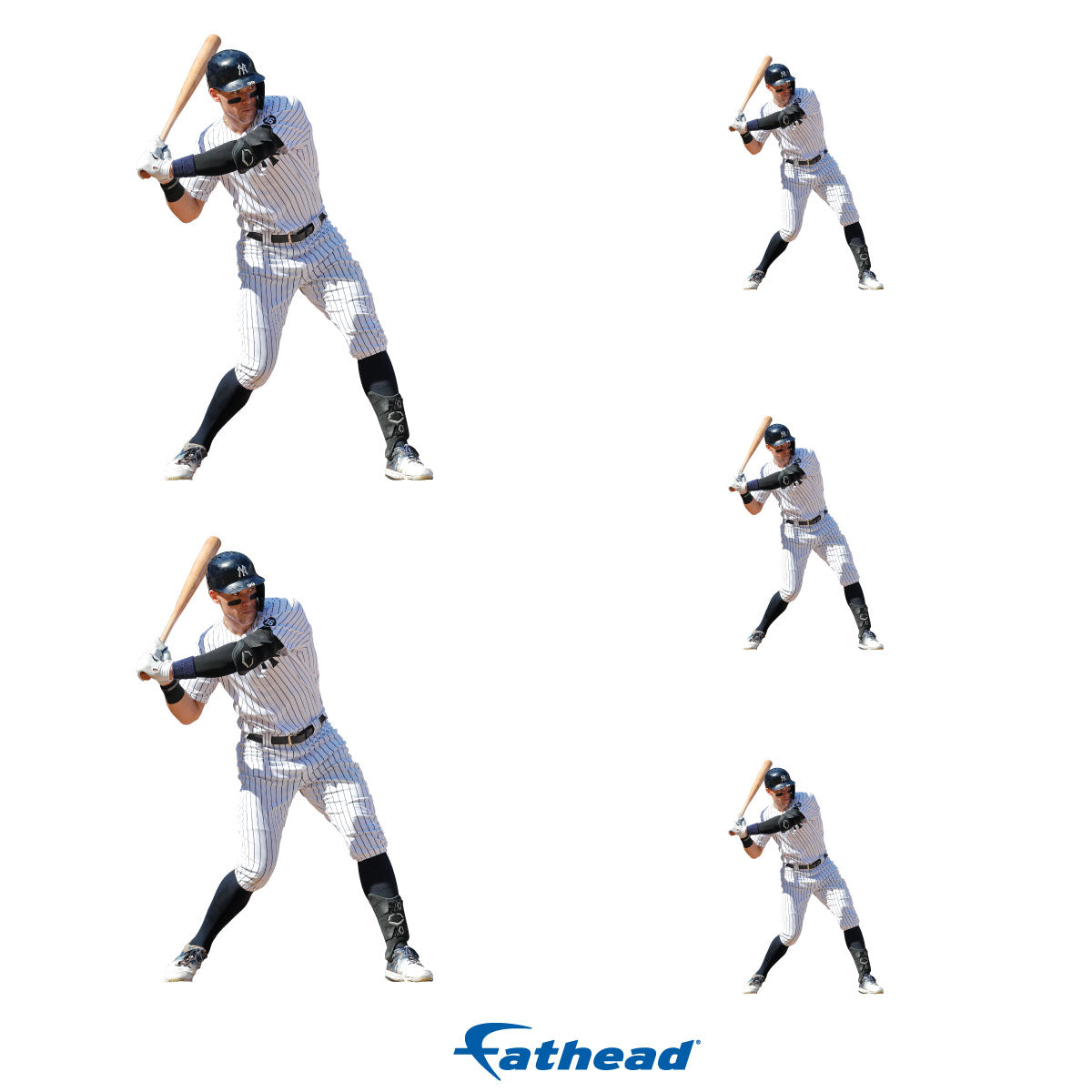 Aaron Judge - 5 Player Minis (Mixed Sizes) - Official MLB - New York Yankees - Reusable Vinyl Decals