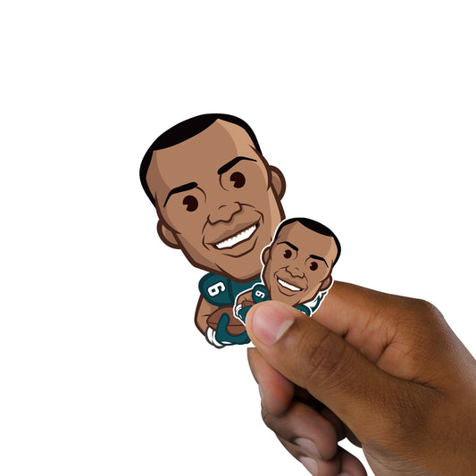 DeVonta Smith - 5 Emoji Minis (Mixed Sizes) - Official NFLPA - Philadelphia Eagles - Reusable Vinyl Decals
