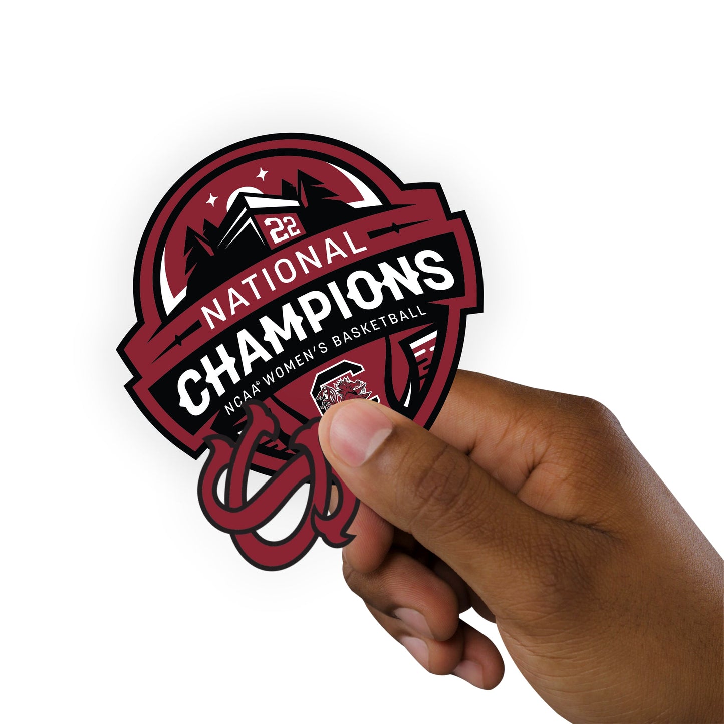 South Carolina Gamecocks - 5 Logo Minis (Mixed Sizes) - Official NCAA - 2022 Women's Basketball Champions - Reusable Vinyl Decals