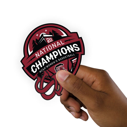 South Carolina Gamecocks - 5 Logo Minis (Mixed Sizes) - Official NCAA - 2022 Women's Basketball Champions - Reusable Vinyl Decals