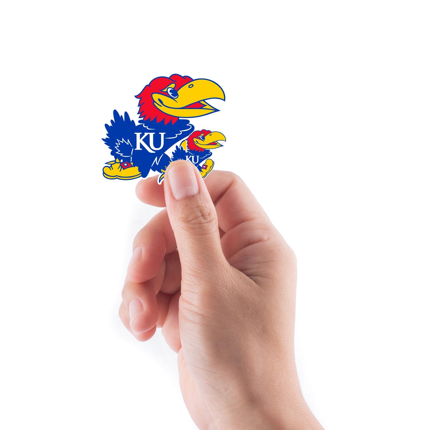 Kansas Jayhawks - 5 Logo Minis (Mixed Sizes) - Official NCAA - Reusable Vinyl Decals