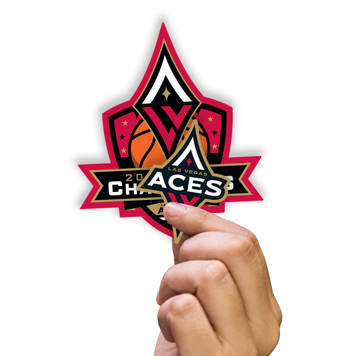 Las Vegas Aces - 5 Logo Minis (Mixed Sizes) - Official WNBA - 2023 Champions - Reusable Vinyl Decals