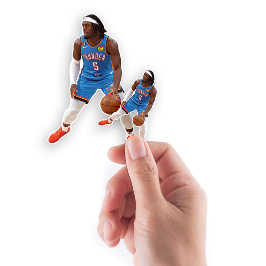 Luguentz Dort - 5 Minis (Mixed Sizes) - Official NBA - Oklahoma City Thunder - Reusable Vinyl Decals