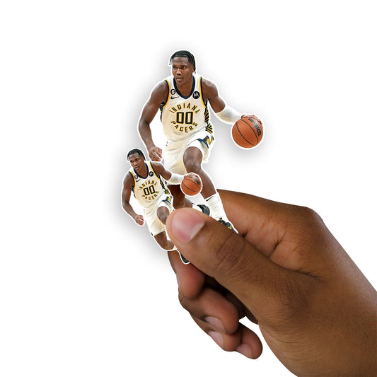 Bennedict Mathurin - 5 Minis (Mixed Sizes) - Official NBA - Indiana Pacers - Reusable Vinyl Decals