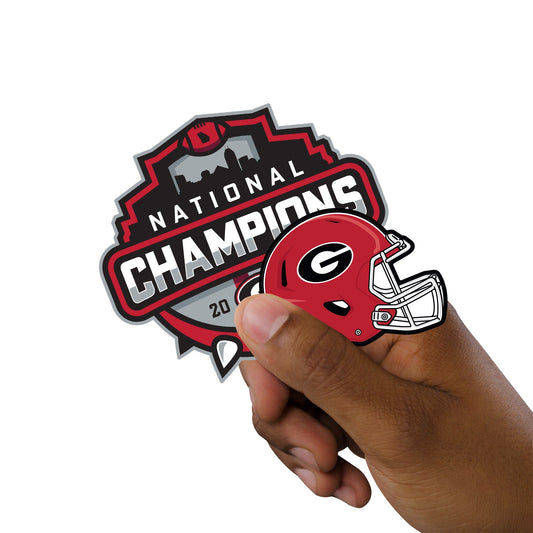 Georgia Bulldogs - 5 Logo Minis (Mixed Sizes) - Official NCAA - 2021 Football Champions - Reusable Vinyl Decals