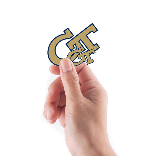 Georgia Tech Yellow Jackets - 5 Logo Minis (Mixed Sizes) - Official NCAA - Reusable Vinyl Decals