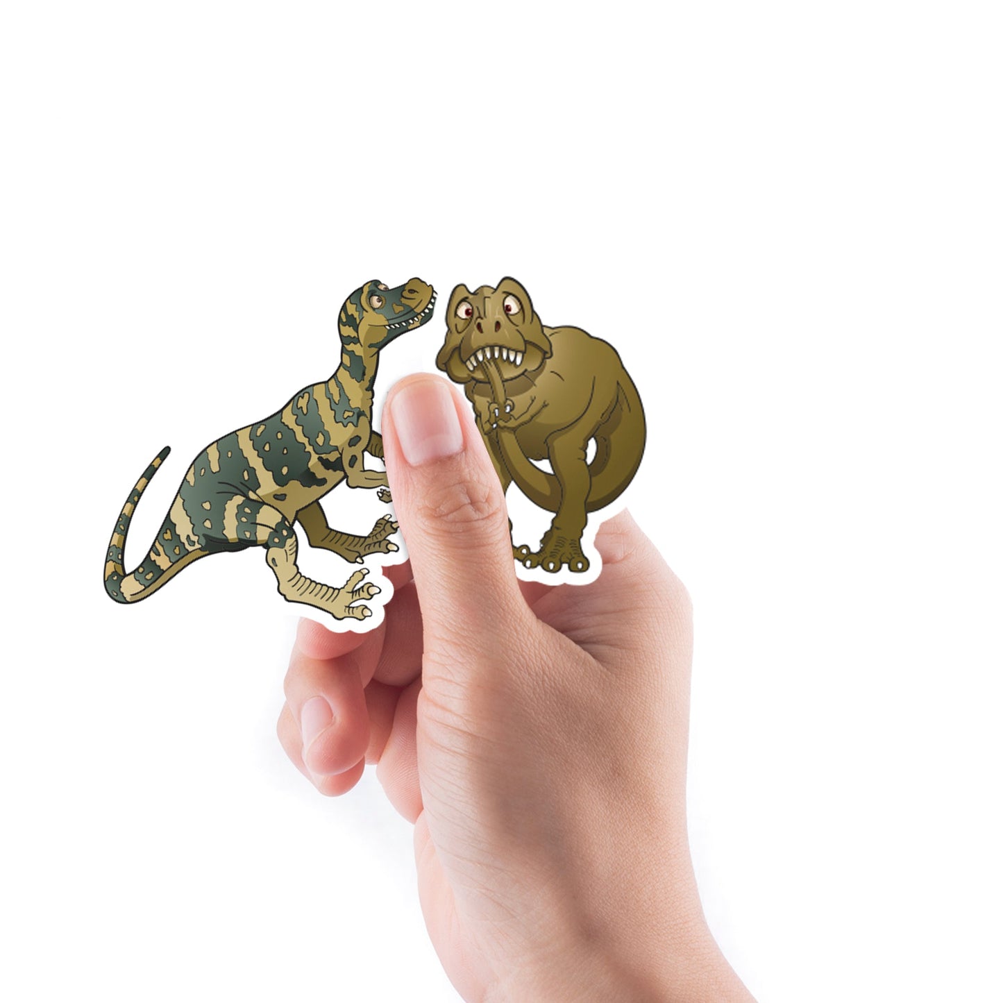 Sheet of 5 -Dinosaur: Dinosaur Brown Minis        -   Removable    Adhesive Decal