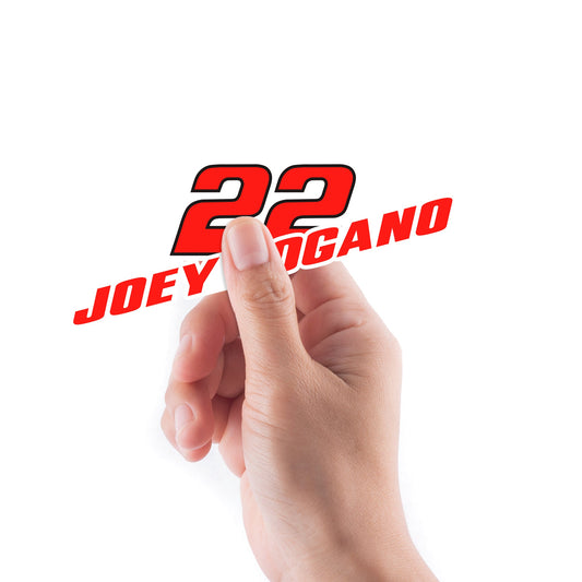 Joey Logano - 5 Logo Minis (Mixed Sizes) - Official NASCAR - Reusable Vinyl Decals