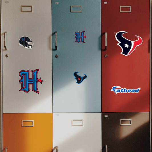Houston Texans - 5 Logo Minis (Mixed Sizes) - Official NFL - Reusable Vinyl Decals #1