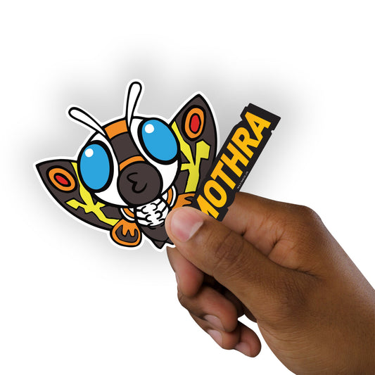 Godzilla - 5 Deformed Minis (Mixed Sizes) - Official Toho - Mothra - Reusable Vinyl Decals