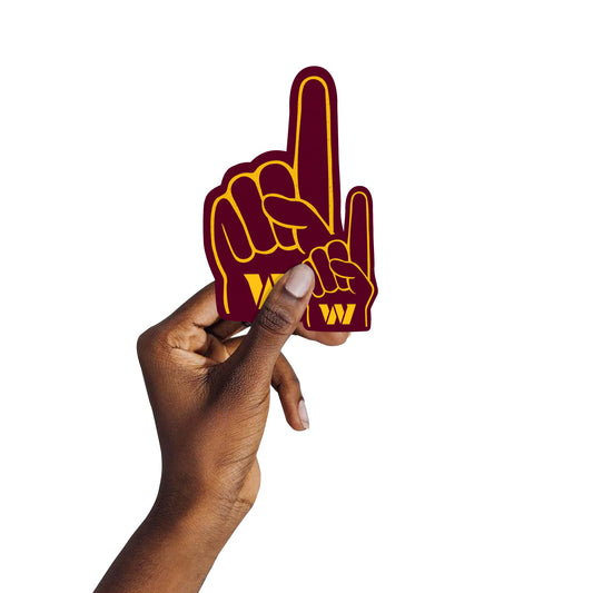 Washington Commanders - 5 Foam Finger Minis (Mixed Sizes) - Official NFL - Reusable Vinyl Decals