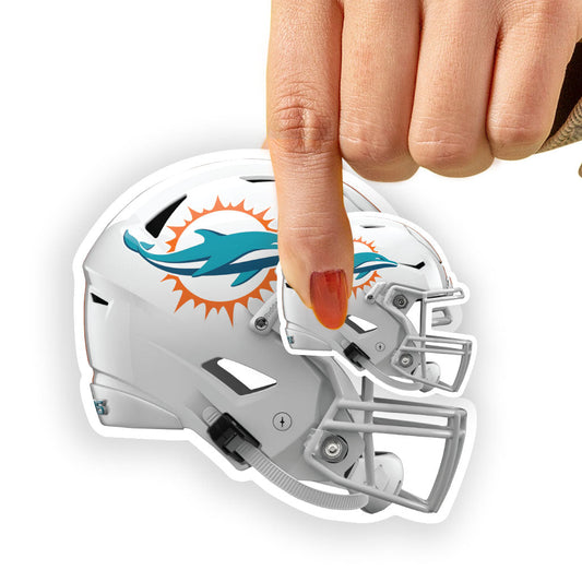 Miami Dolphins - 5 Helmet Minis (Mixed Sizes) - Official NFL - Reusable Vinyl Decals