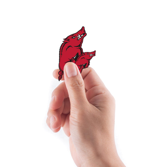 Arkansas Razorbacks - 5 Logo Minis (Mixed Sizes) - Official NCAA - Reusable Vinyl Decals