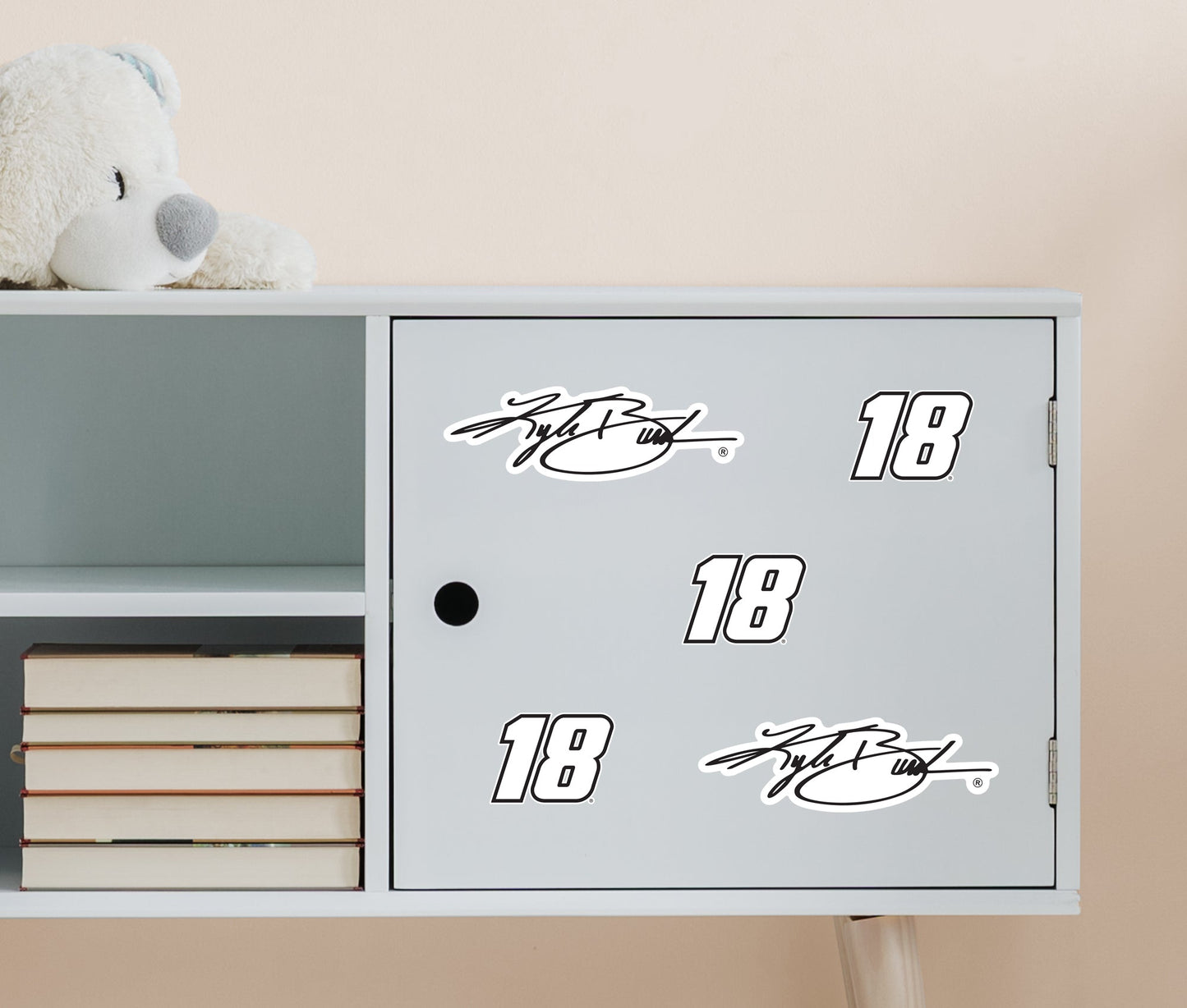 Kyle Busch - 5 Logo Minis (Mixed Sizes) - Official NASCAR - Reusable Vinyl Decals