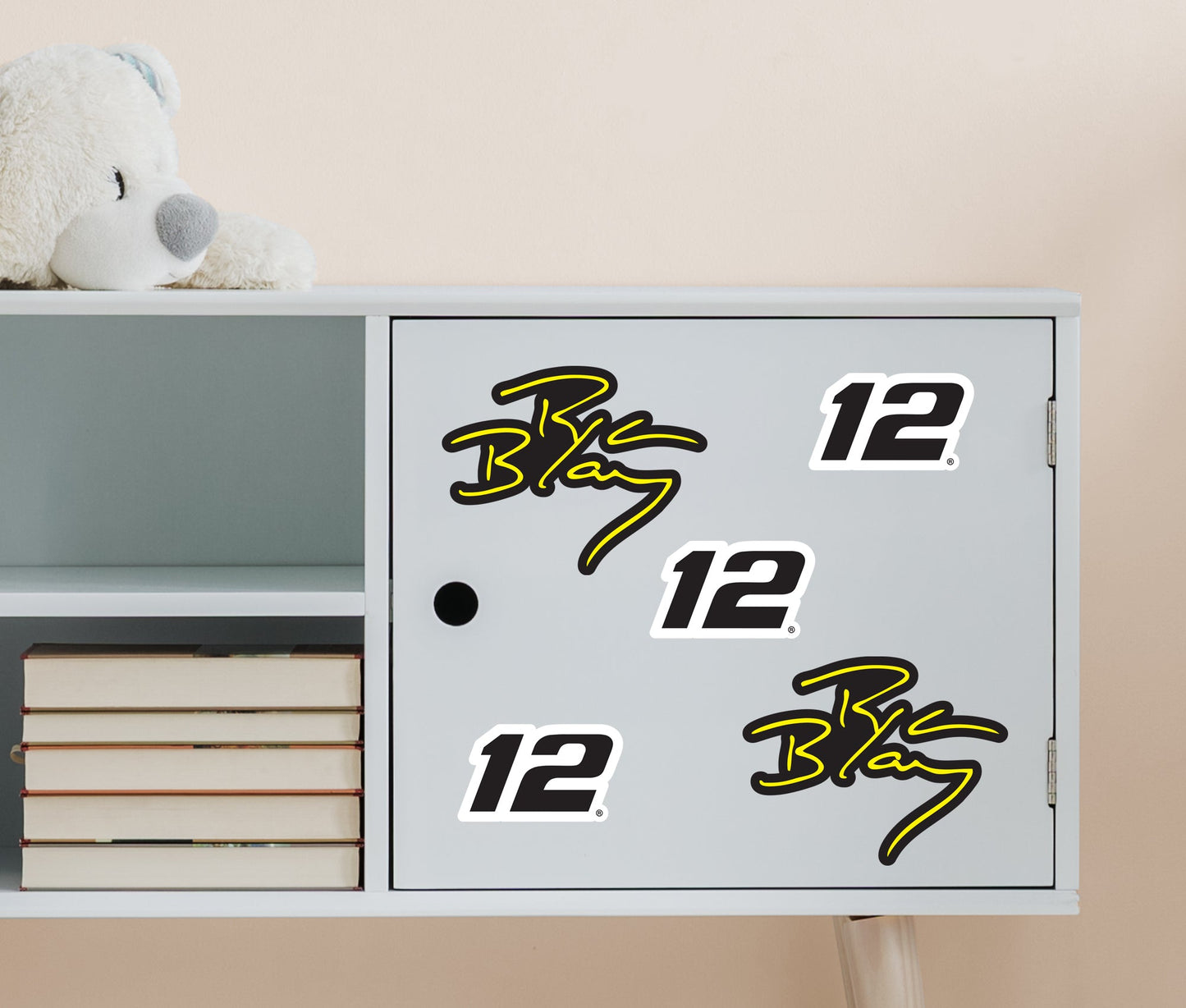 Ryan Blaney - 5 Logo Minis (Mixed Sizes) - Official NASCAR - Reusable Vinyl Decals