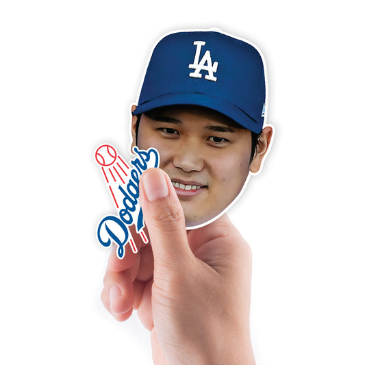 Shohei Ohtani - 5 Face Minis (Mixed Sizes) - Official MLB - Los Angeles Dodgers - Reusable Vinyl Decals