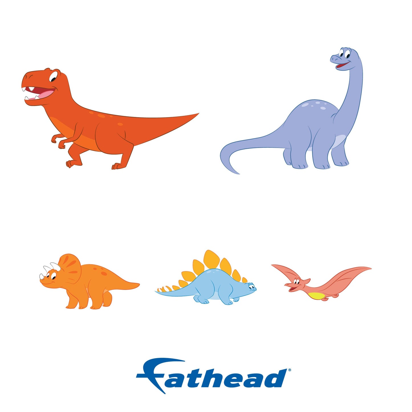 Dinosaurs - 5 Character Minis (Mixed Sizes) - Official Blippi - Reusable Vinyl Decals