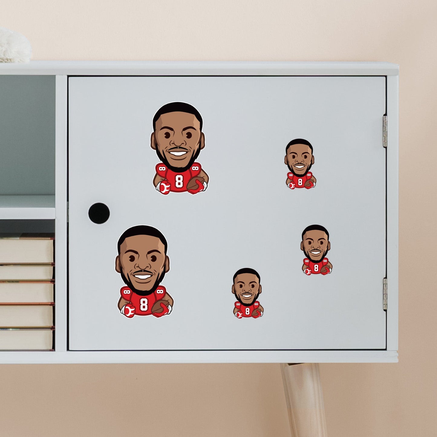 Kyle Pitts - 5 Emoji Minis (Mixed Sizes) - Official NFLPA - Atlanta Falcons - Reusable Vinyl Decals