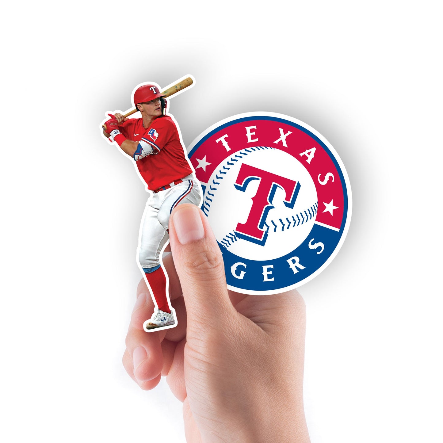 Josh Jung - 5 Minis (Mixed Sizes) - Official MLB - Texas Rangers - Reusable Vinyl Decals