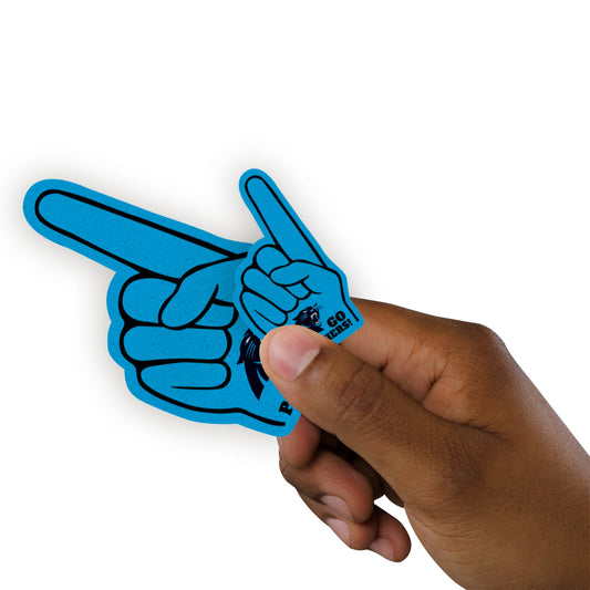Carolina Panthers - 4 Foam Finger Minis (Mixed Sizes) - Official NFL - Reusable Vinyl Decals