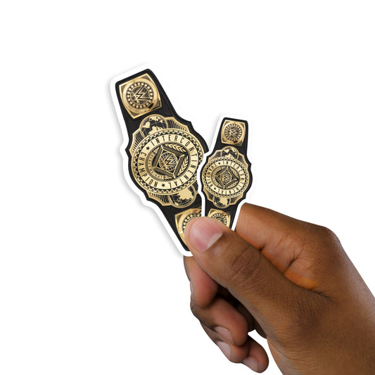 Intercontinental Title - 5 Logo Minis (Mixed Sizes) - Official WWE - Reusable Vinyl Decals