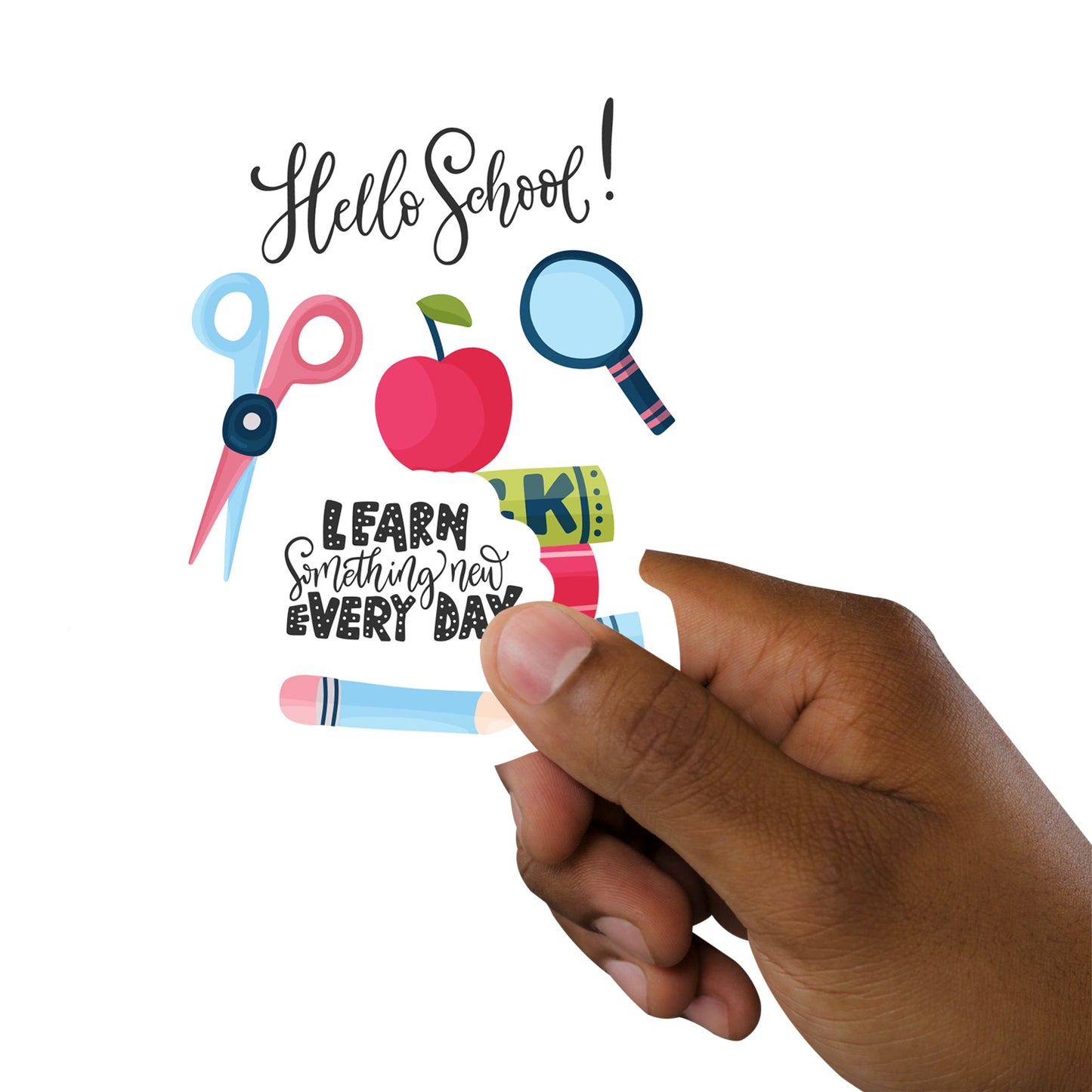 Sheet of 5 -Back to School:  School Time Minis        -   Removable    Adhesive Decal