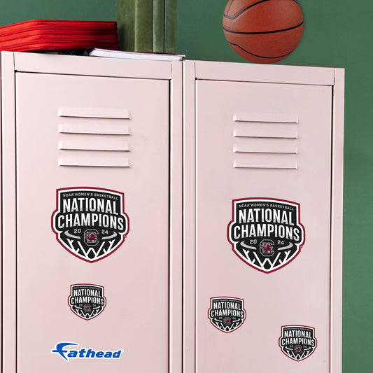 South Carolina Gamecocks - 5 Logo Minis (Mixed Sizes) - Official NCAA - 2024 Women's Basketball National Champions - Reusable Vinyl Decals
