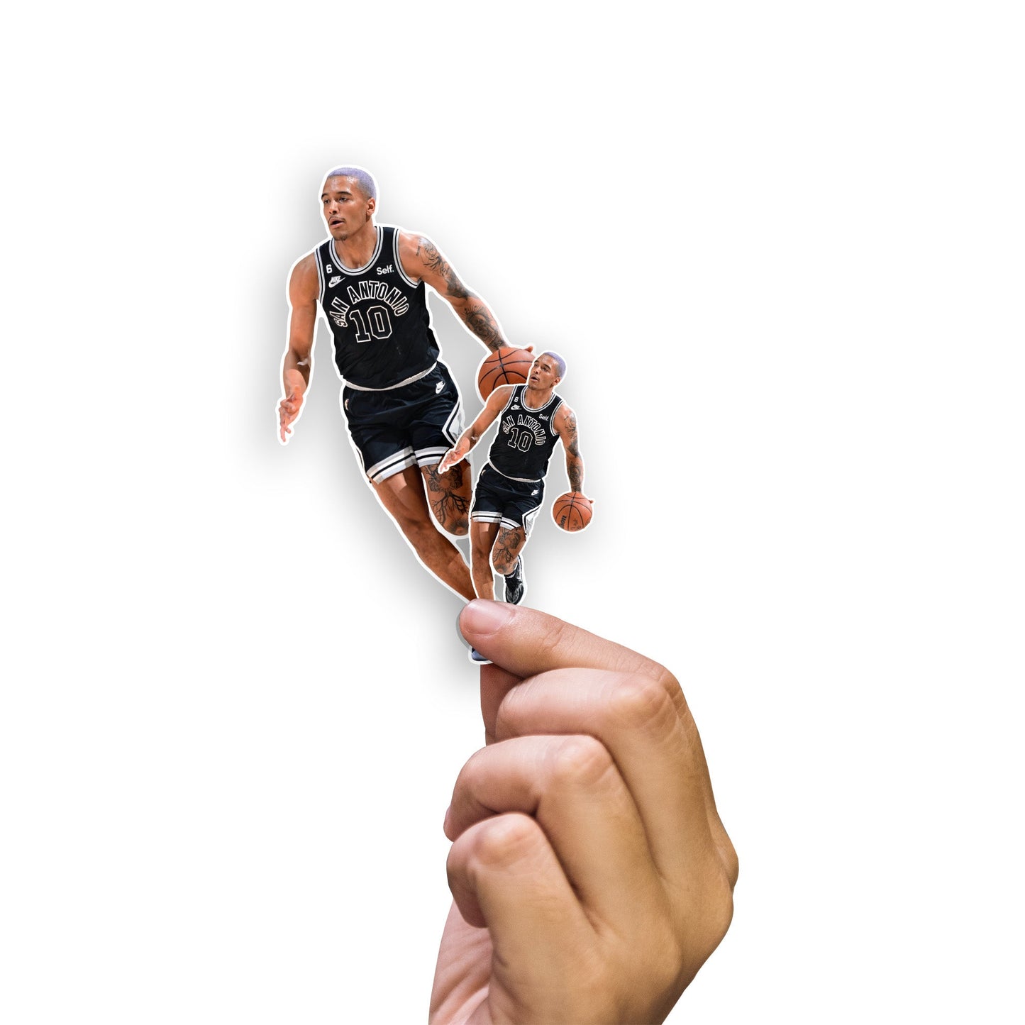Jeremy Sochan - 5 Minis (Mixed Sizes) - Official NBA - San Antonio Spurs - Reusable Vinyl Decals