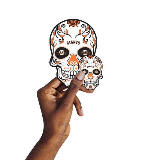 San Francisco Giants - 5 Sugar Skull Logo Minis (Mixed Sizes) - Official MLB - Reusable Vinyl Decals