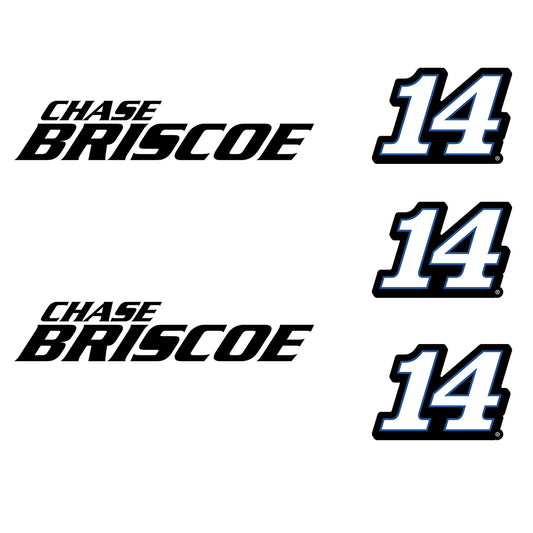 Chase Briscoe - 5 Logo Minis (Mixed Sizes) - Official NASCAR - Reusable Vinyl Decals