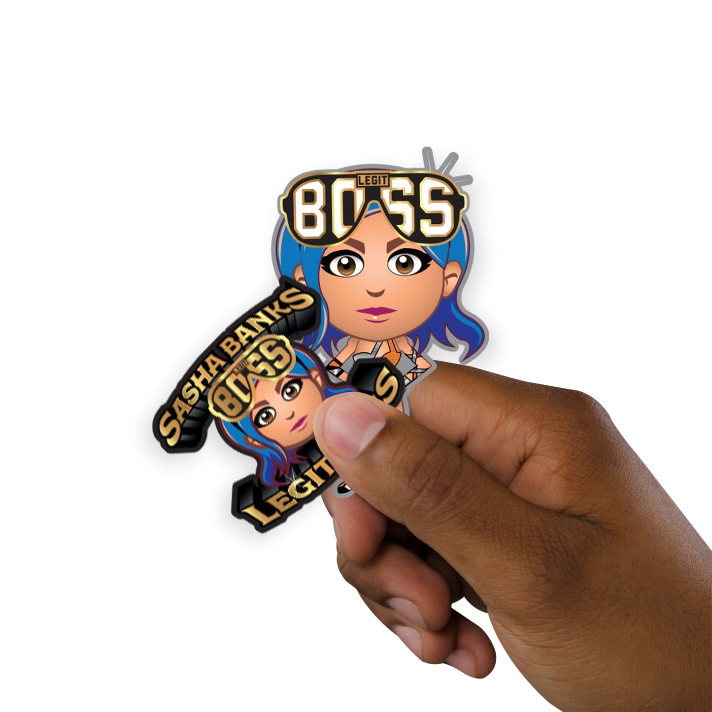 Sasha Banks - 5 Minis (Mixed Sizes) - Official WWE - Reusable Vinyl Decals